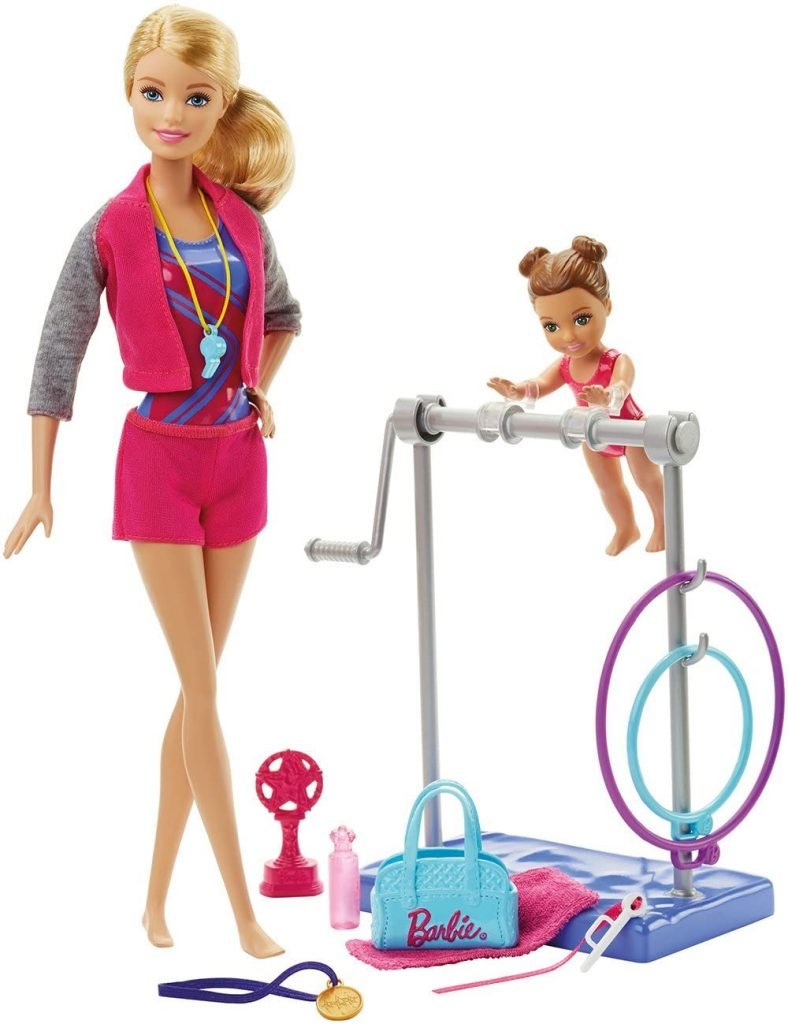 Barbie Gimnasia artística paralelas  - Muñeca, Quiero ser entrenadora de Gimnasia