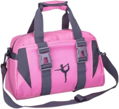 Bolsas para Mujeres Bolsa de Gimnasia Transpirable Bolsa de Deportes Impermeables Bolso de Lona para Hacer Yoga de Viaje Dance Pink 45 * 23 * 25cm