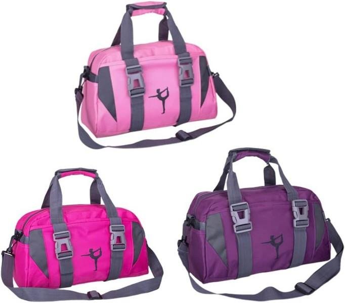 Bolsas para Mujeres Bolsa de Gimnasia Transpirable Bolsa de Deportes Impermeables Bolso de Lona para Hacer Yoga de Viaje Dance Pink 45 * 23 * 25cm