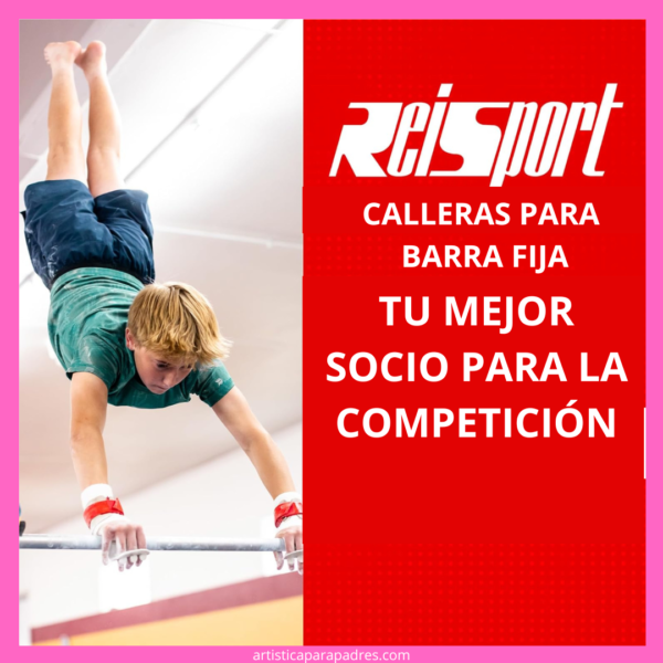 Reisport Gimnasia artística Hombres de Alta competición-Barra fija - Grips – Correas y Cierre de Velcro. Swiss Cup